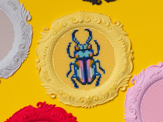 Cross Stitch Frame – Round Stitchable Cross Stitch Frames, Blank Display Bases