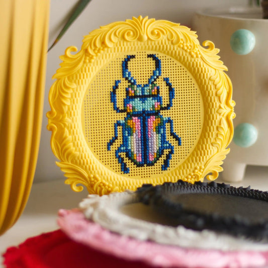 Round Cross Stitch Frame – Ornate Stitchable Embroidery Blank