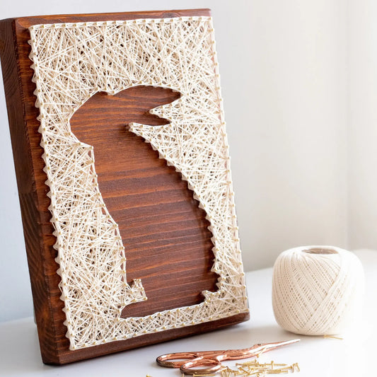 String Art Pattern - Bunny Rabbit Silhouette