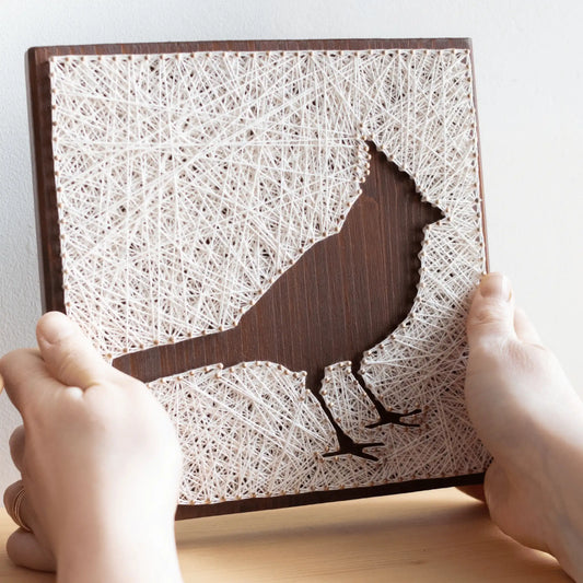 String Art Pattern - Cardinal Bird Silhouette