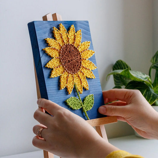 String Art Pattern - Sunflower with Stem