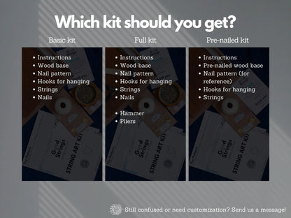 COMPARISON OF STRING ART KIT OPTIONS