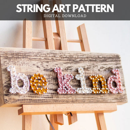 String Art Pattern - Be Kind