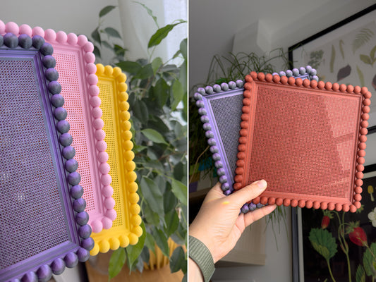 Stitchable bubble cross stitch frame you stitch directly into, no hoop or fabric needed