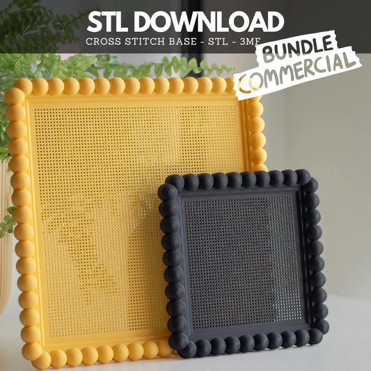 Bubble cross stitch frame commercial STL bundle - small and large 3D printed stitchable frames