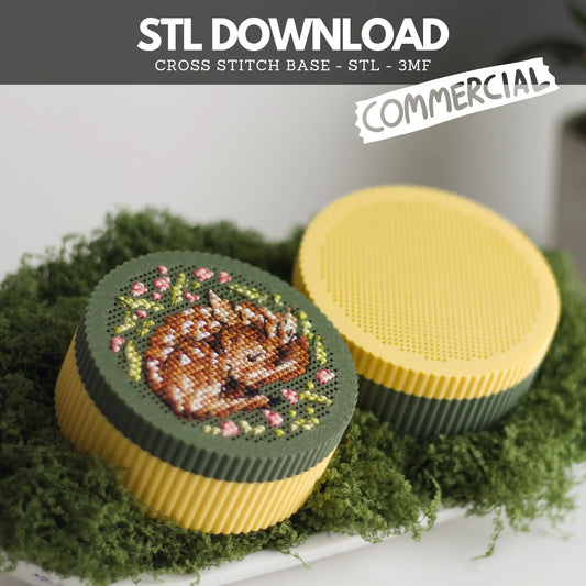 Round Cross Stitch Box STL – Commercial License