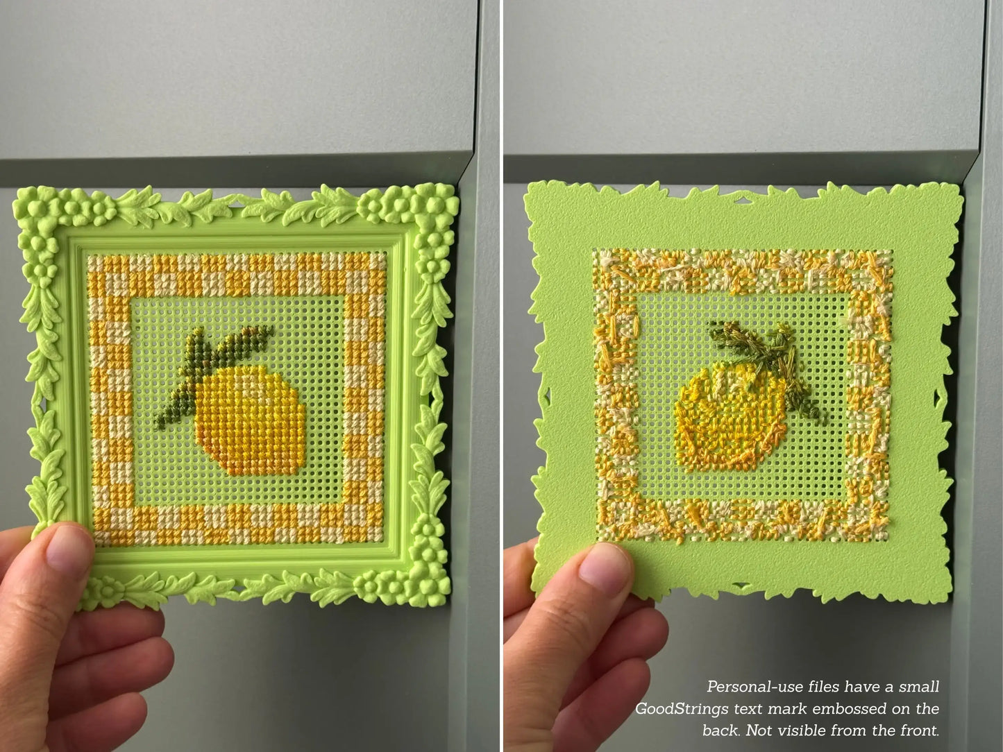 Floral Ornate Cross Stitch Frame STL Files (3 Size Bundle) – 3D Print Stitchable Embroidery Frame