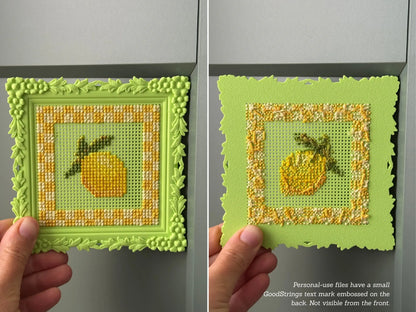 Floral Ornate Cross Stitch Frame STL Files (3 Size Bundle) – 3D Print Stitchable Embroidery Frame