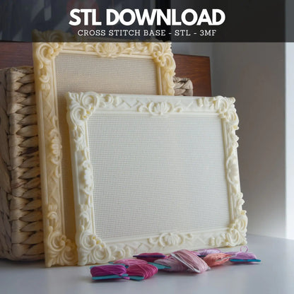 Rectangle Cross Stitch Frame STL File (Large) – 3D Print Stitchable Embroidery Frame