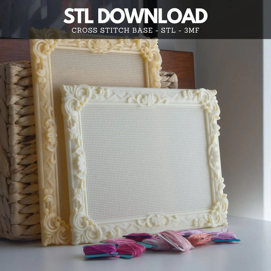 Rectangle Cross Stitch Frame STL File (Large) – 3D Print Stitchable Embroidery Frame