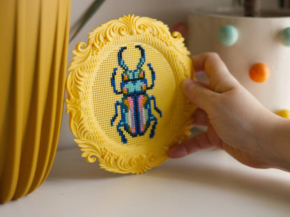 Cross Stitch Frame – Round Stitchable Cross Stitch Frames, Blank Display Bases