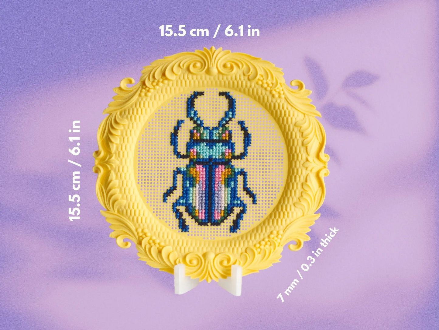 Cross Stitch Frame – Round Stitchable Cross Stitch Frames, Blank Display Bases