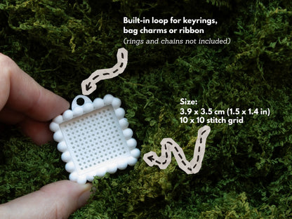Cross Stitch Keychain Blanks with Clip-In Back