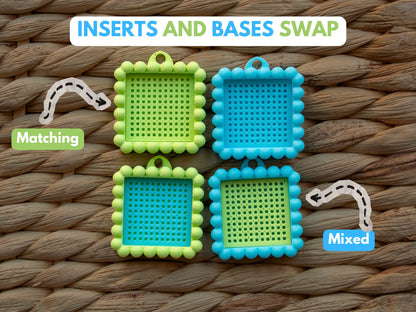 Cross Stitch Keychain Blanks with Clip-In Back