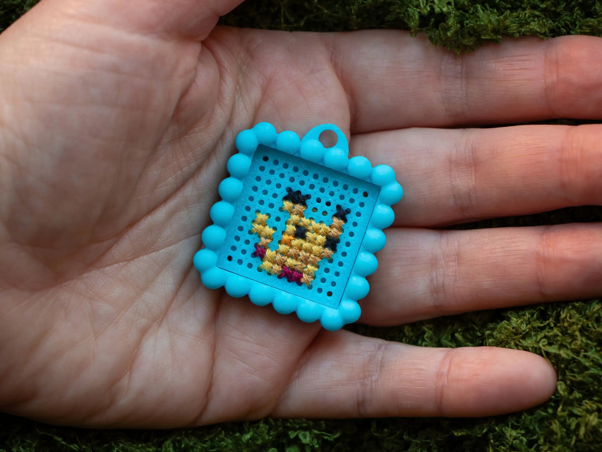 Cross Stitch Keychain Blanks with Clip-In Back