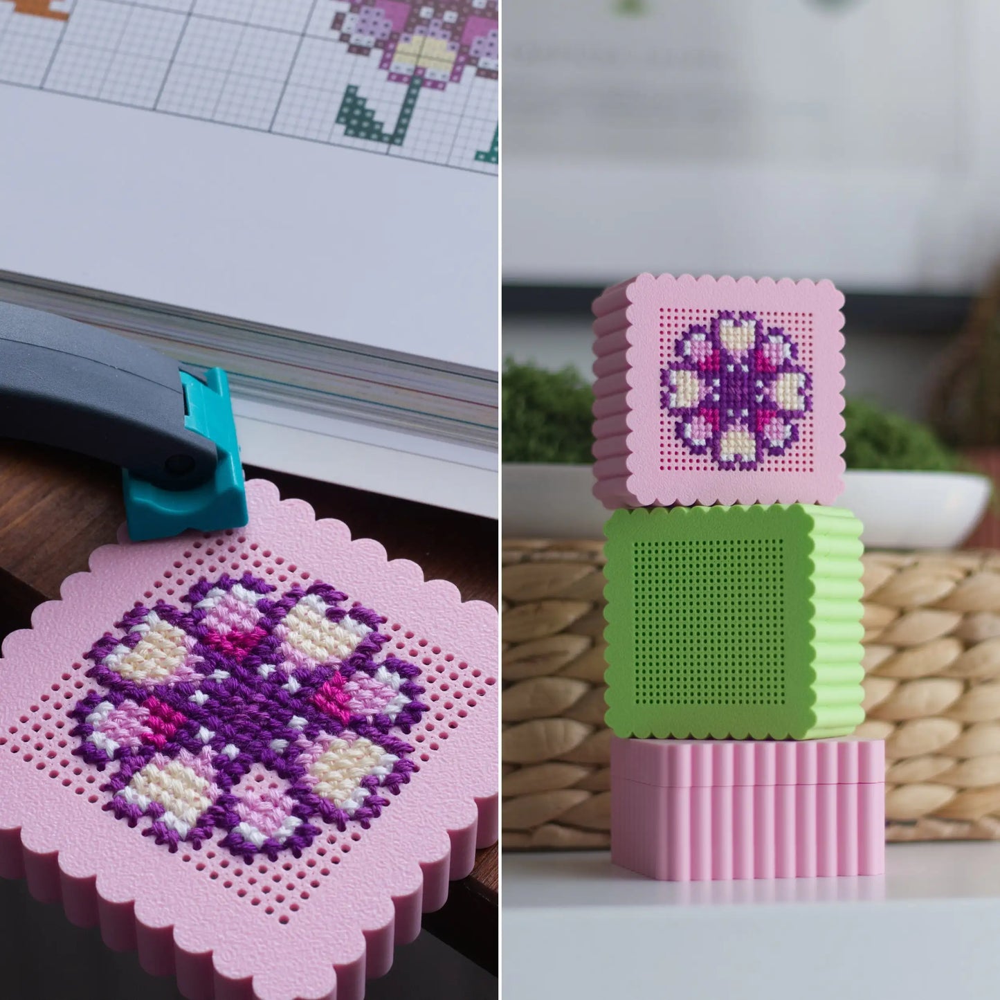 Square Cross Stitch Box – Stitchable Embroidery Base