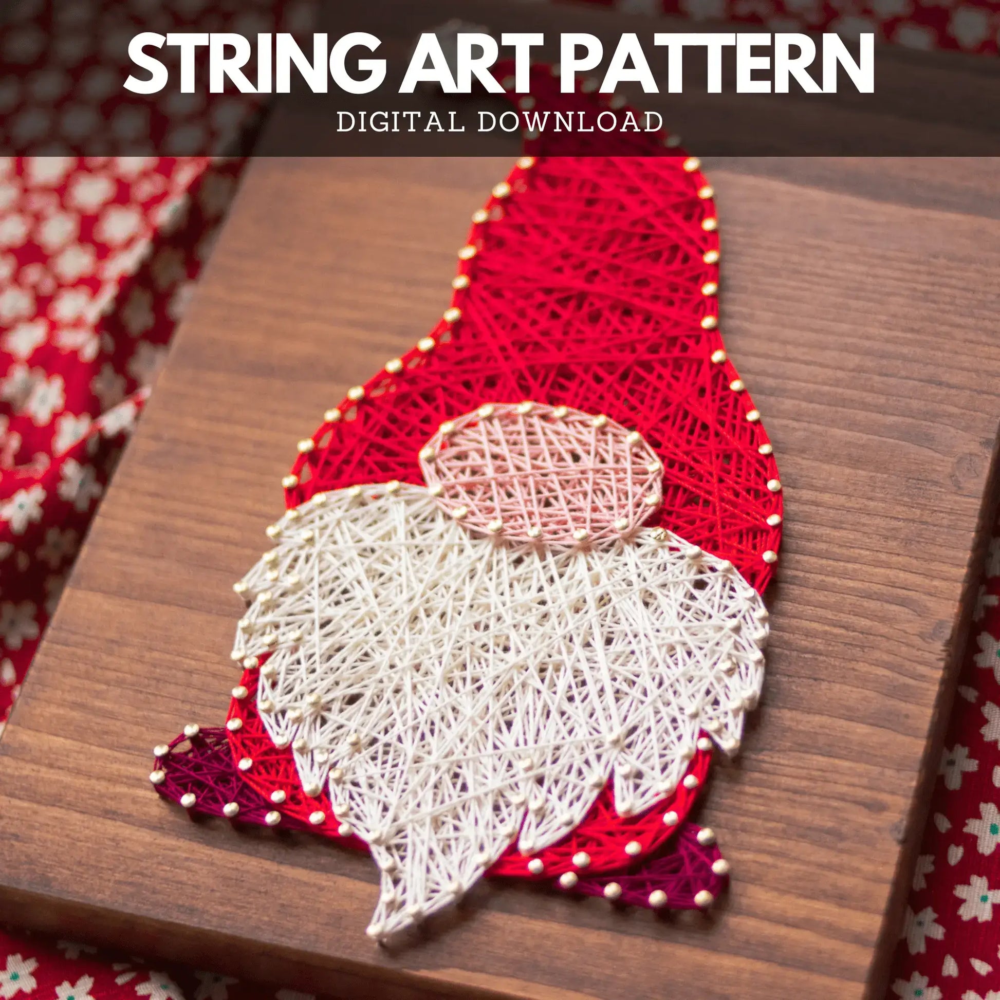 Gnome String Art Pattern - Festive & Seasonal Decor gnome-string-art-pattern-festive-seasonal-decor