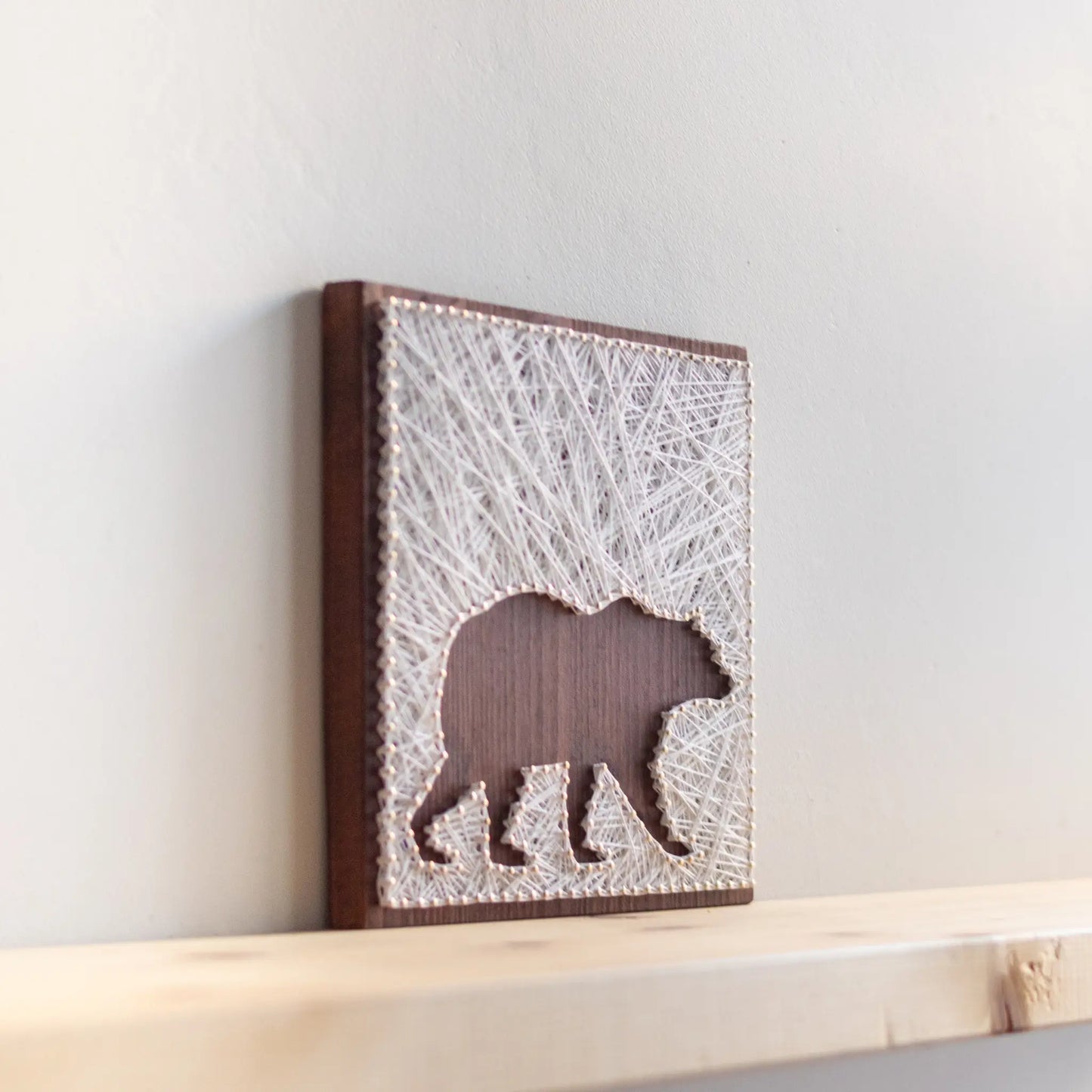 String Art Pattern - Bear Silhouette