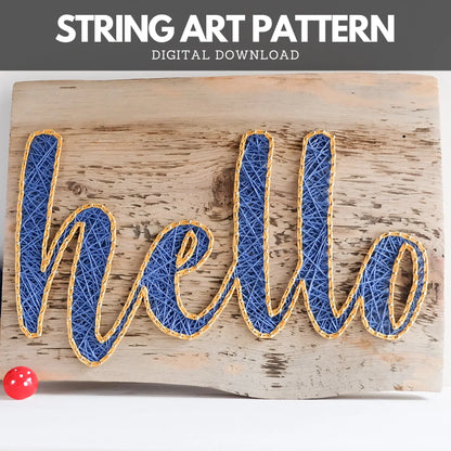 String Art Pattern - Hello
