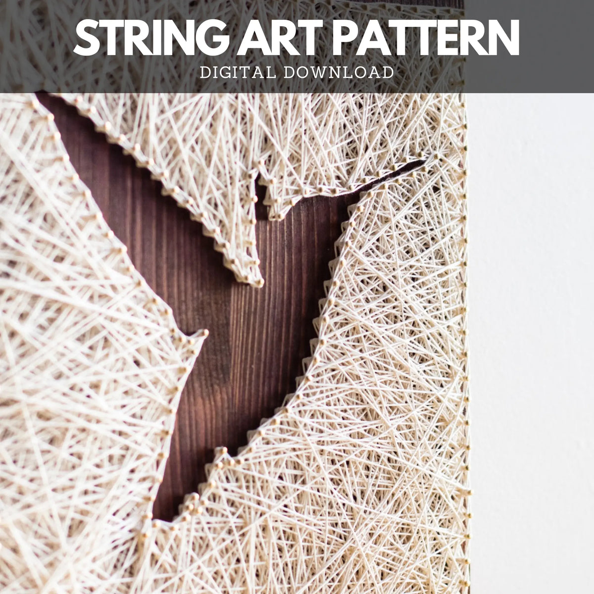 Pattern Fa Hummingbird Beginner-Friendly Hummingbird String Art Pattern Digital Download