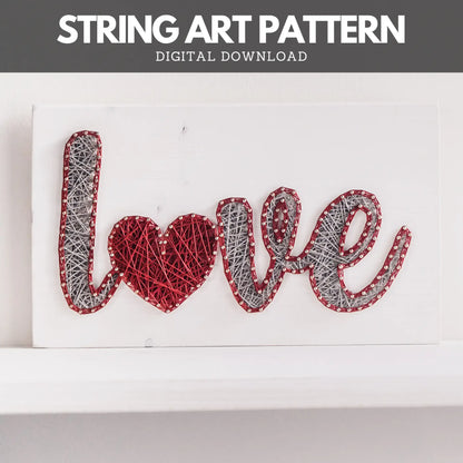 String Art Pattern - Love with Heart