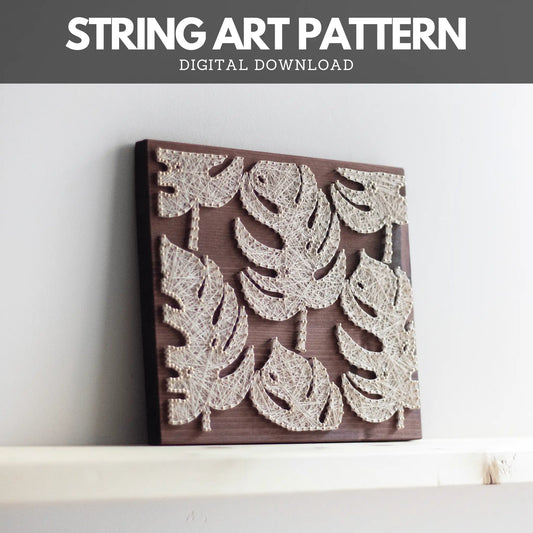 String Art Pattern - Monstera Leaves