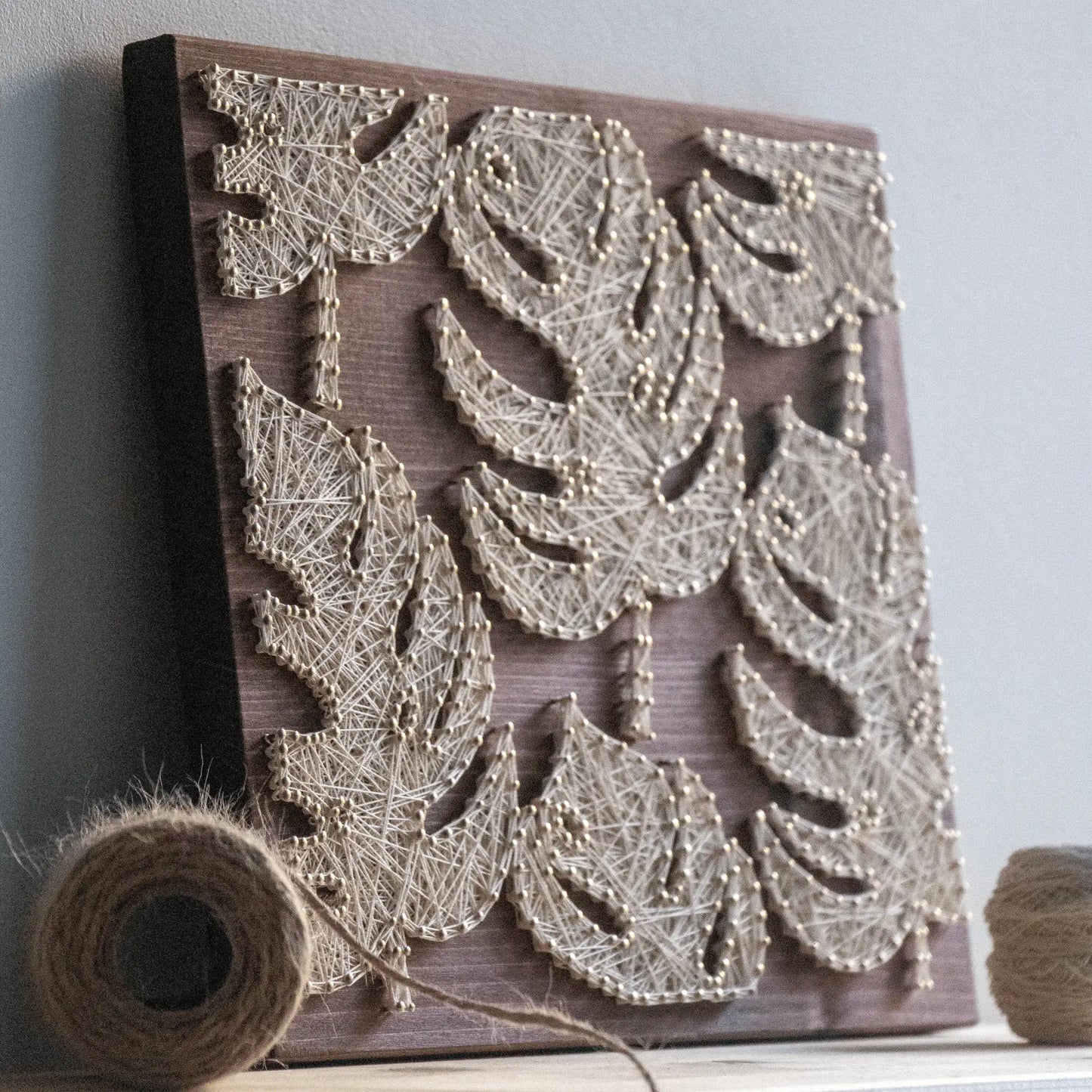 String Art Pattern - Monstera Leaves