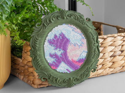 Round Cross Stitch Frame – Ornate Stitchable Embroidery Blank