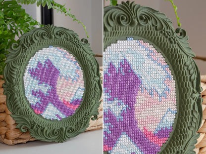 Round Cross Stitch Frame – Ornate Stitchable Embroidery Blank