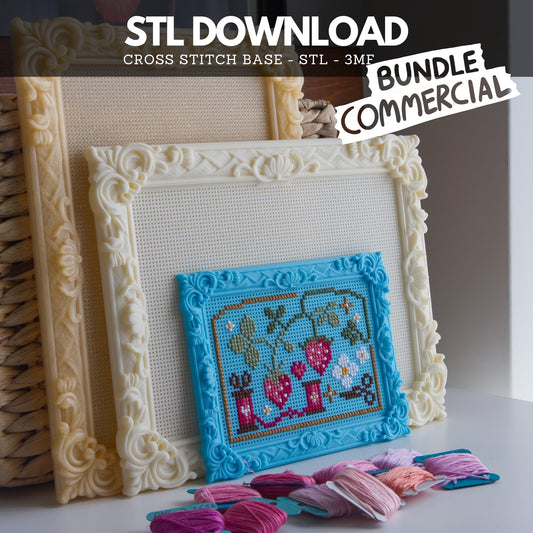 Rectangle Cross Stitch Frame STL – Small + Large Bundle (Commercial License)