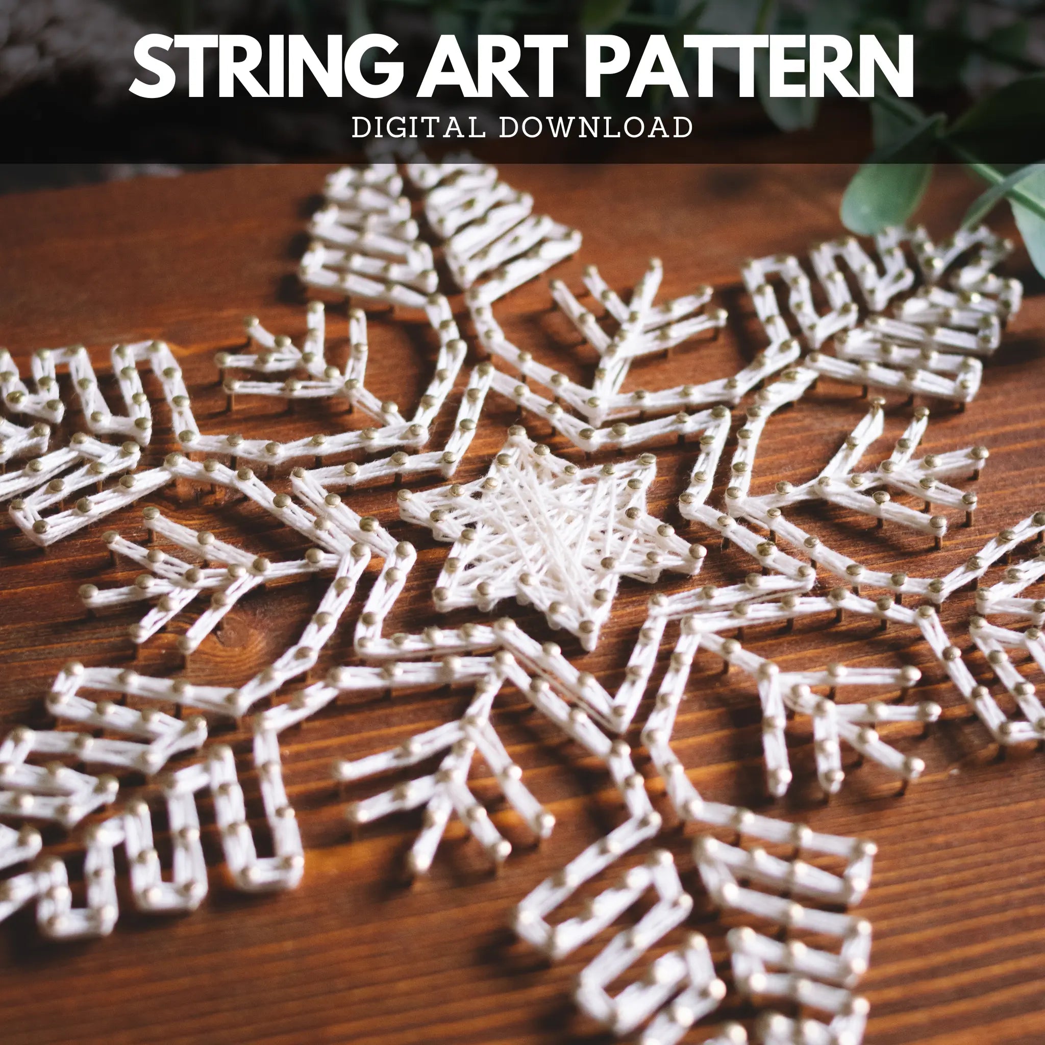 Snowflake String Art Pattern: Create Beautiful Winter Decor
