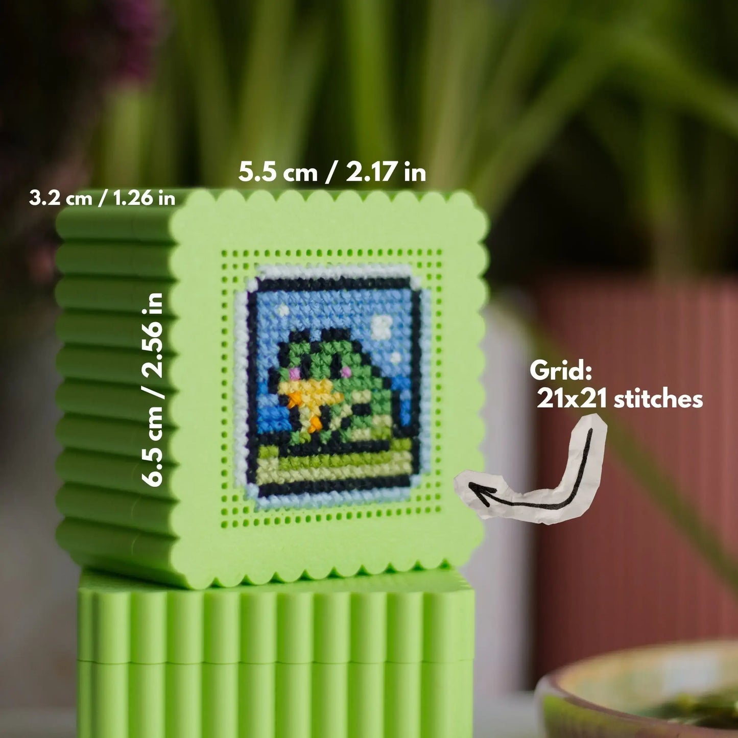 Scalloped Cross Stitch Boxes – Set of 2