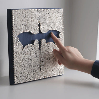 String Art Pattern - Dragon Silhouette