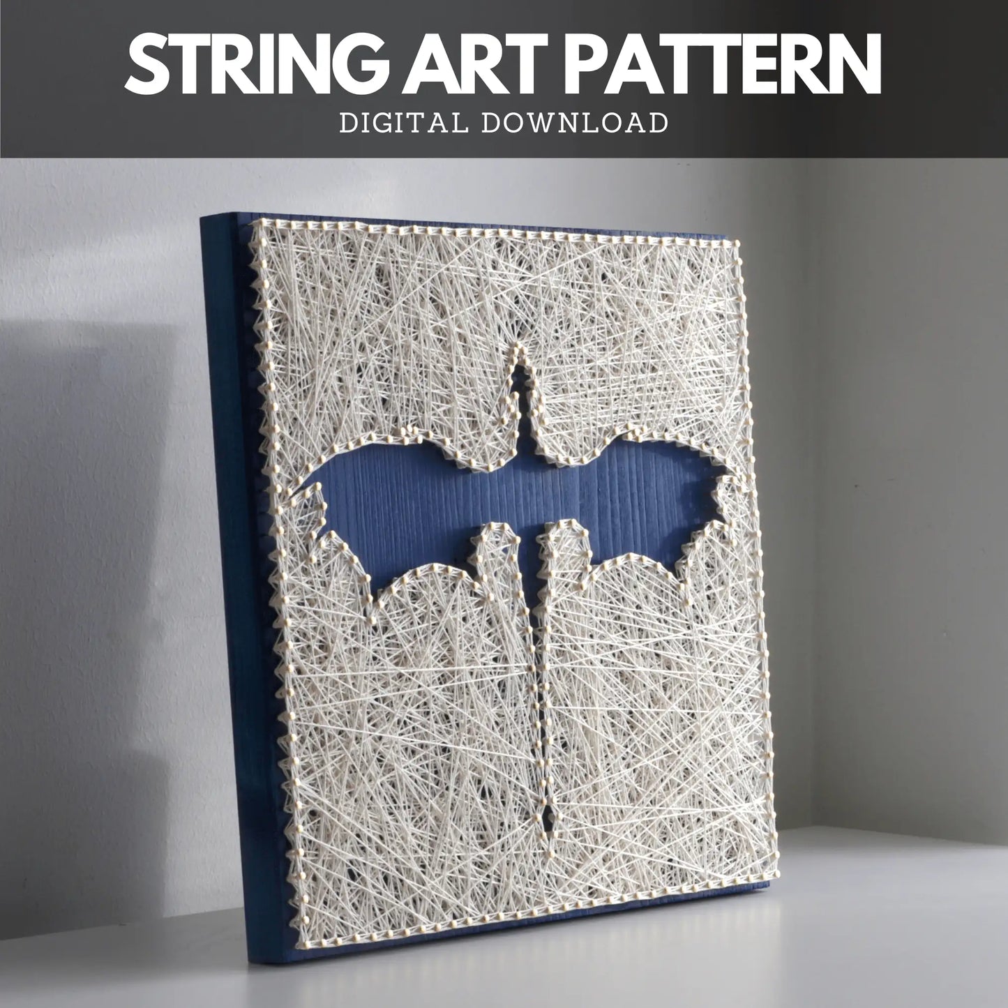 String Art Pattern - Dragon Silhouette