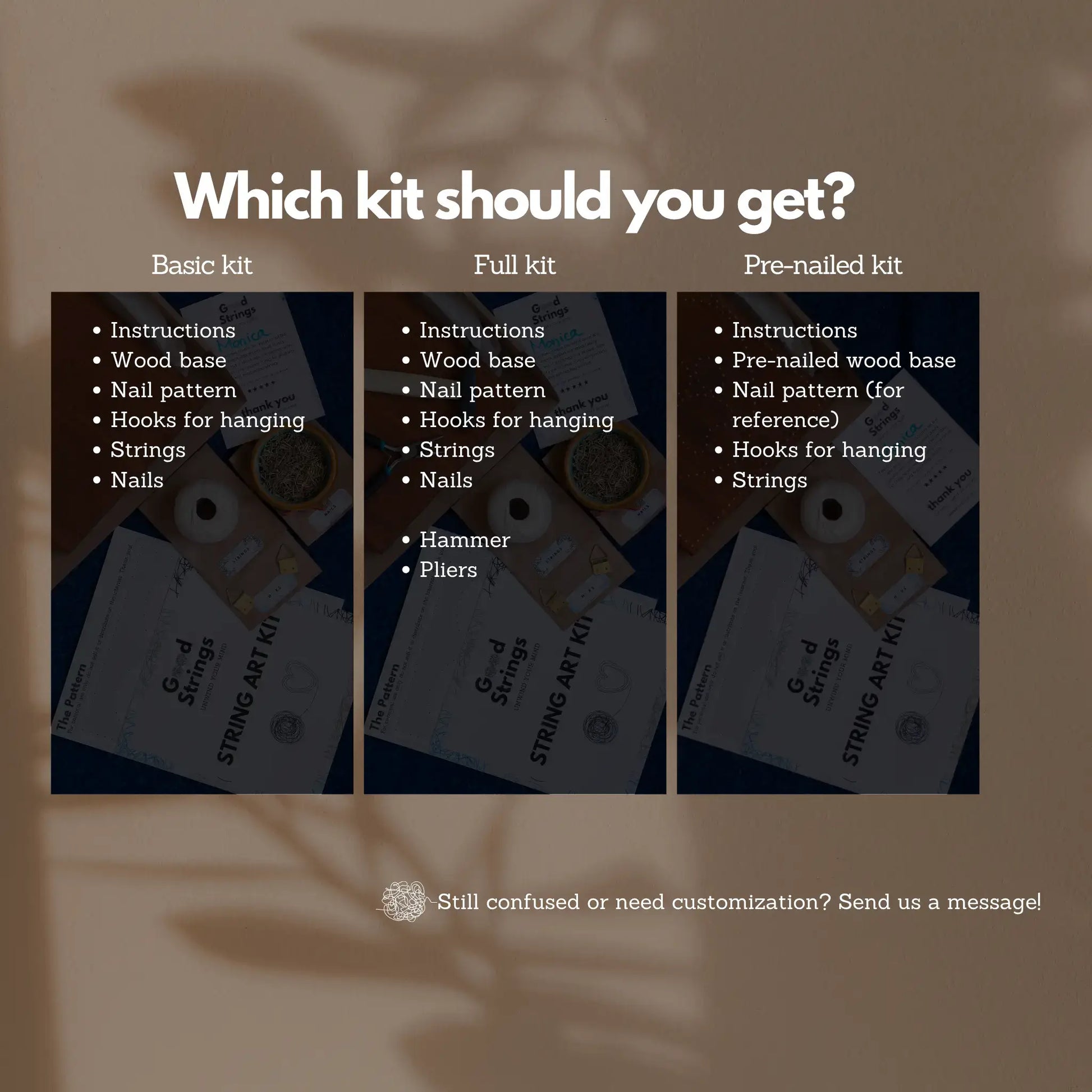 Craft Kit For Adults - Mid Century Modern Mountains String Art