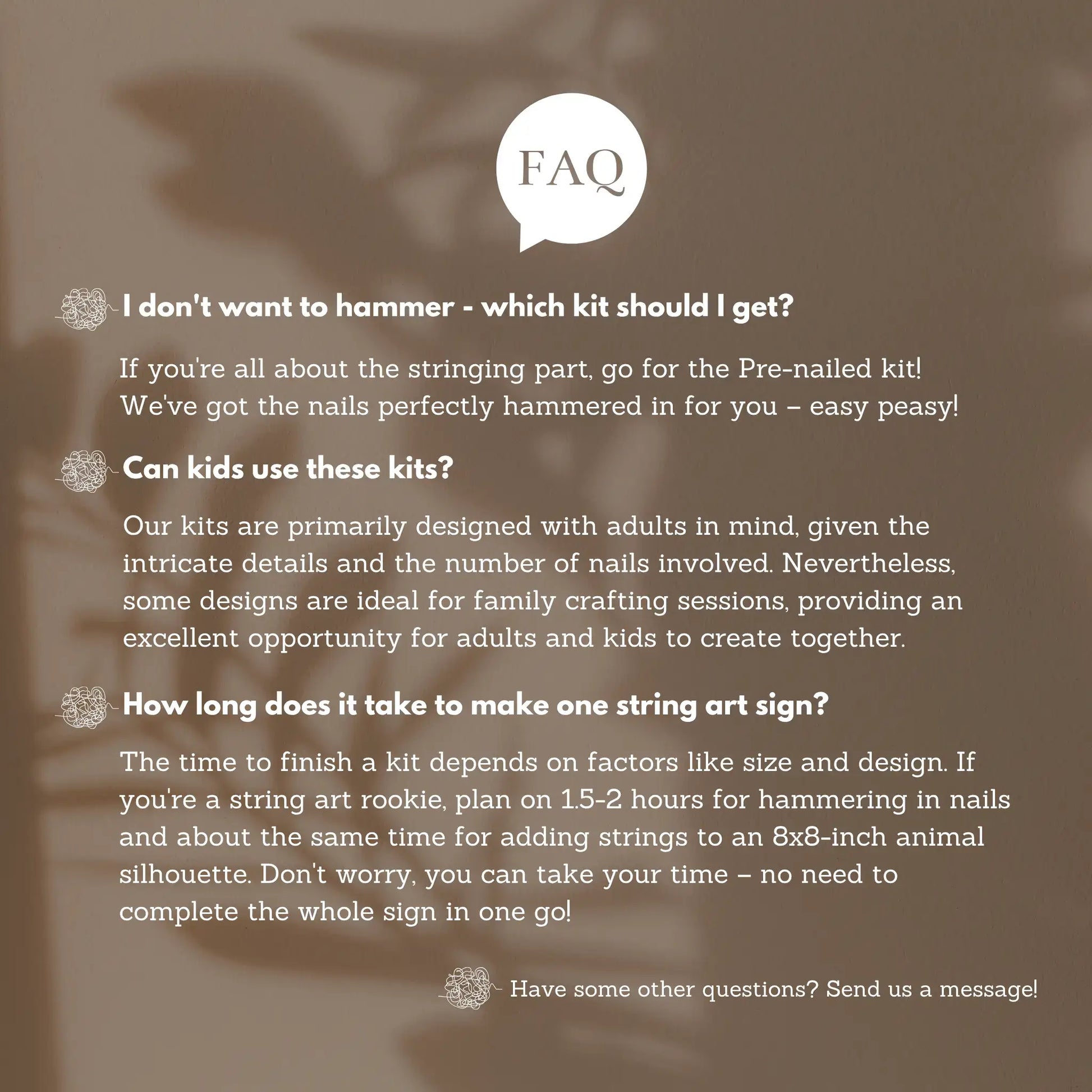 Craft Kit For Adults - Mid Century Modern Mountains String Art