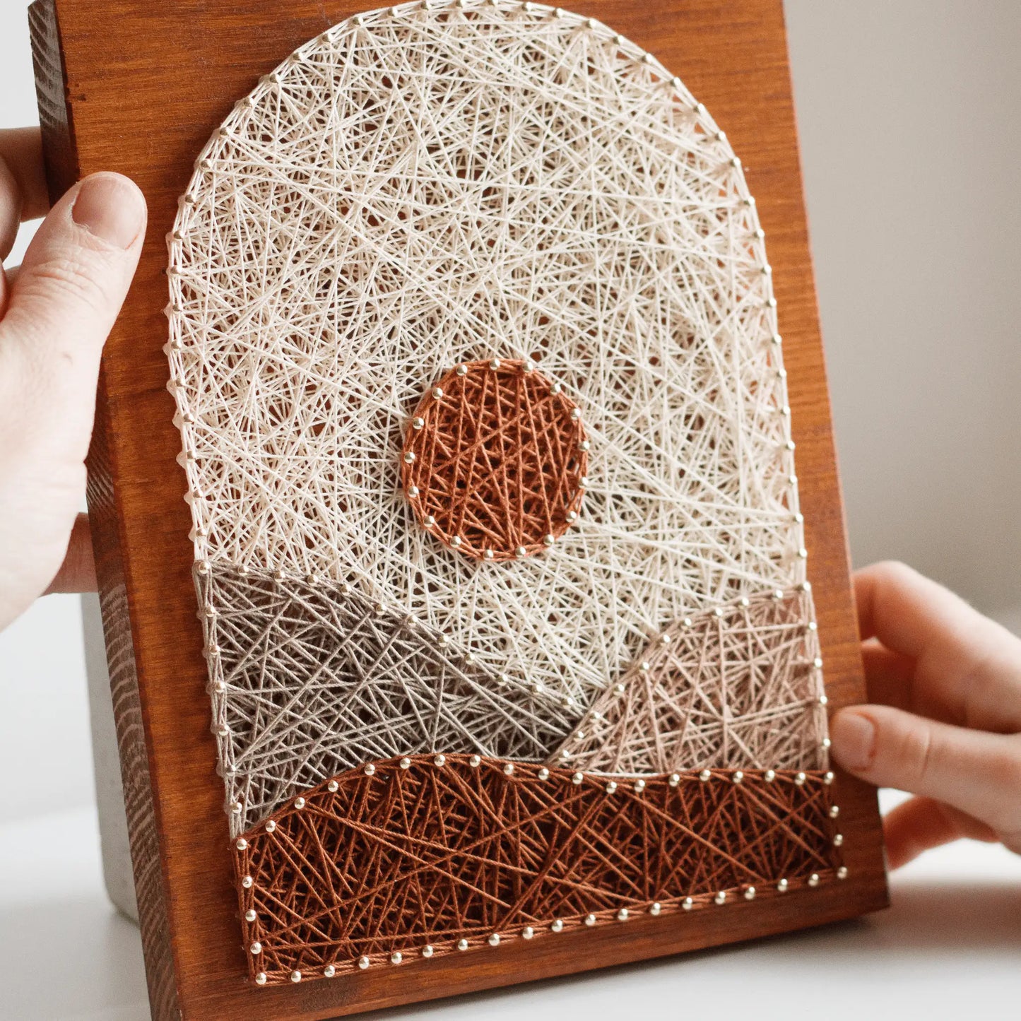 String Art Pattern – Modern Mountain Wall Art