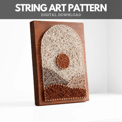 String Art Pattern – Modern Mountain Wall Art