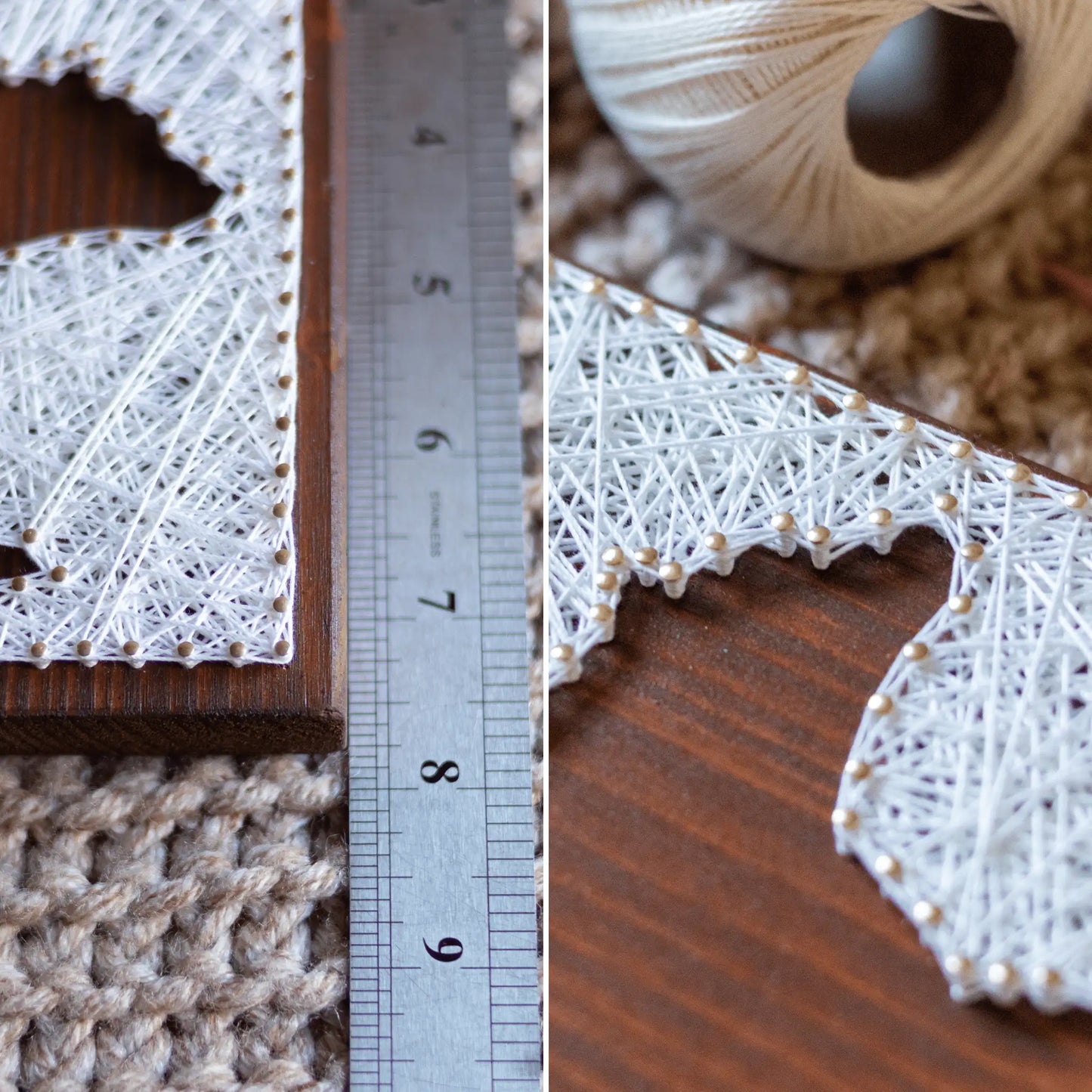 String Art Pattern - Bear Silhouette