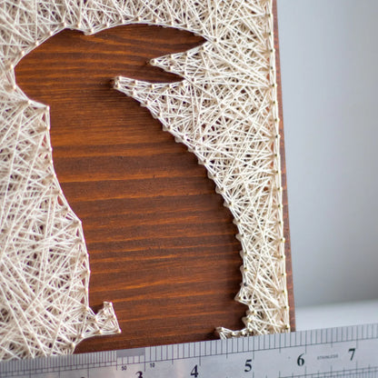 String Art Pattern - Bunny Rabbit Silhouette