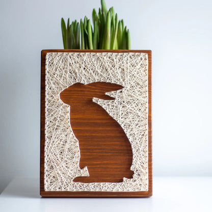 String Art Pattern - Bunny Rabbit Silhouette