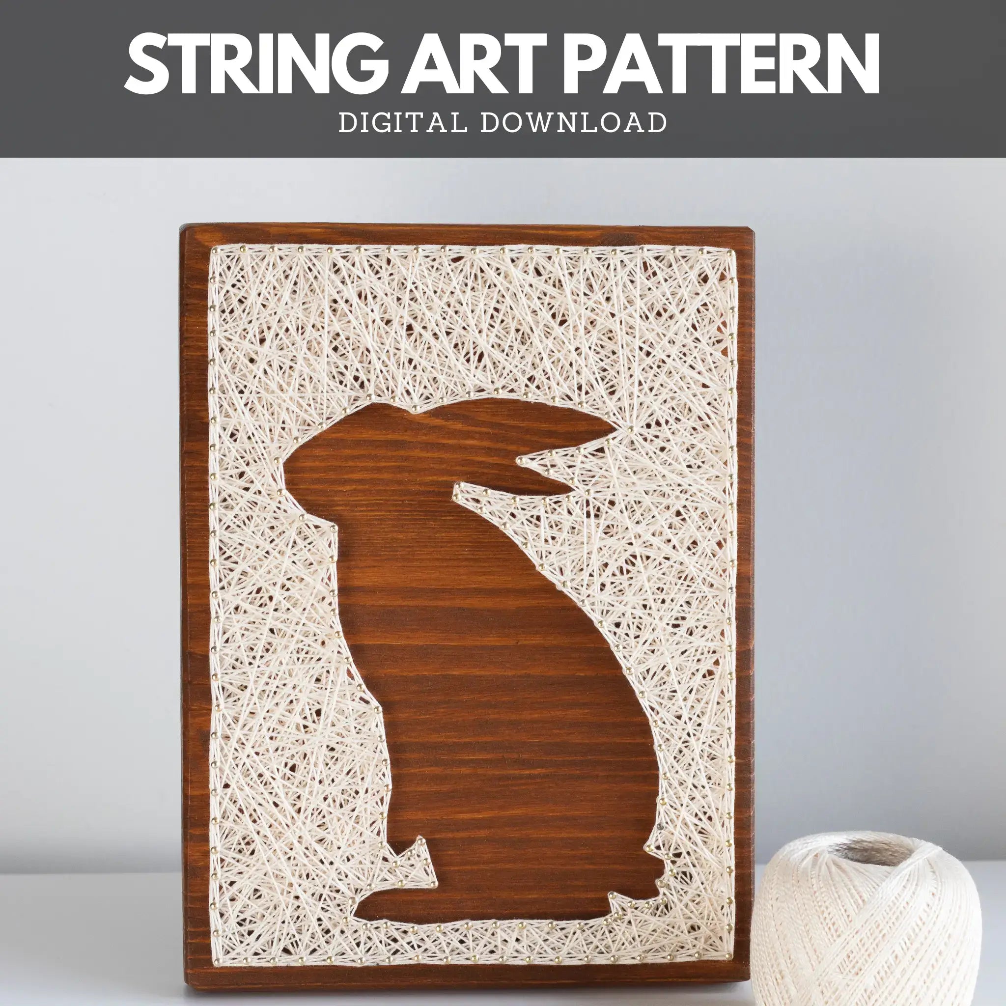 String Art Pattern - Easter Bunny String Art Pattern by GoodStrings