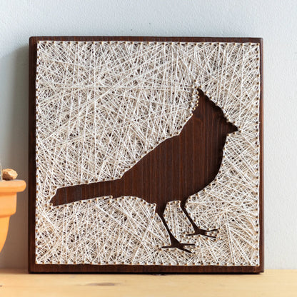 String Art Pattern - Cardinal Bird Silhouette