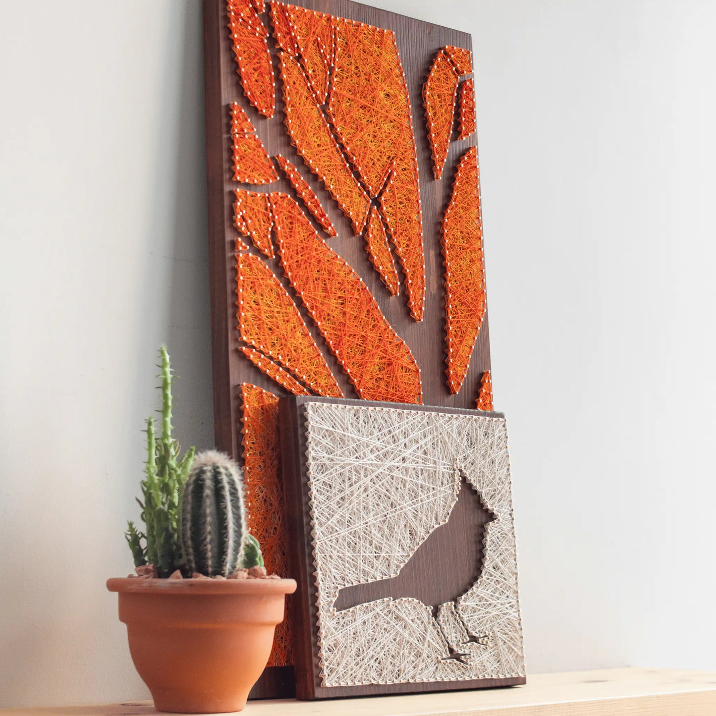 String Art Pattern - Cardinal Bird Silhouette