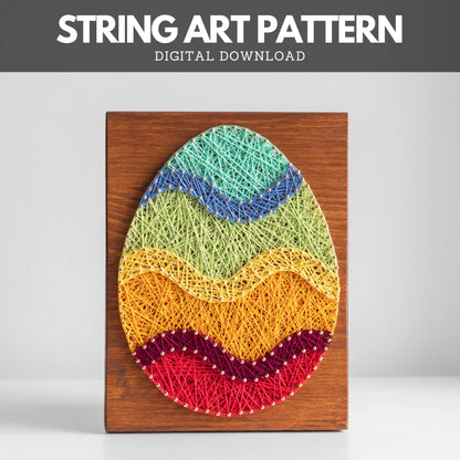 String Art Pattern - Easter Egg