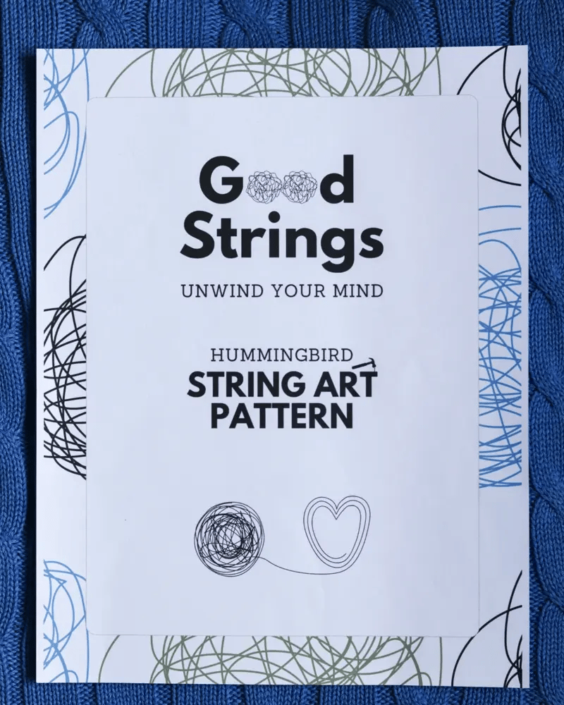 String Digital Pattern Sun, Moon, and Star String Art Pattern | GoodStrings