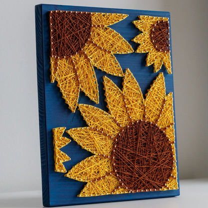 String Art Pattern - Sunflower Trio
